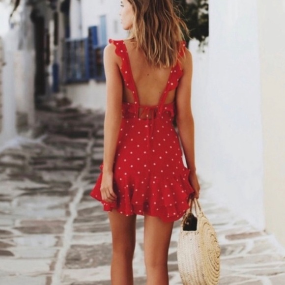 FOR LOVE & LEMONS ANALISA POLKA DOT TANK DRESS - Picture 3 of 4